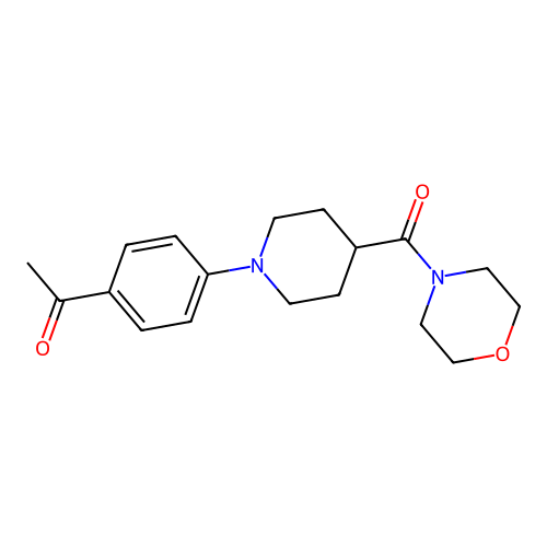 1-{4-[4-(Morpholinocarbonyl)piperidino]phenyl}-1-ethanone structure