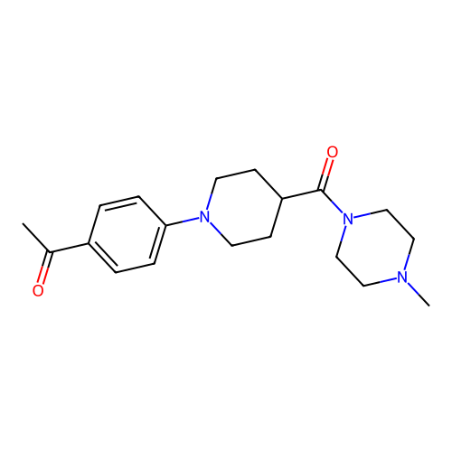 1-(4-{4-[(4-Methylpiperazino)carbonyl]piperidino}phenyl)-1-ethanone structure