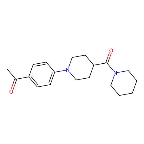 1-{4-[4-(Piperidinocarbonyl)piperidino]phenyl}-1-ethanone structure