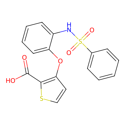 3-[2-(benzenesulfonamido)phenoxy]thiophene-2-carboxylic Acid structure
