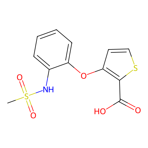 3-{2-[(Methylsulfonyl)amino]phenoxy}-2-thiophenecarboxylic acid structure