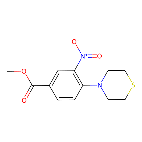 Methyl 3-nitro-4-(1,4-thiazinan-4-yl)benzenecarboxylate structure