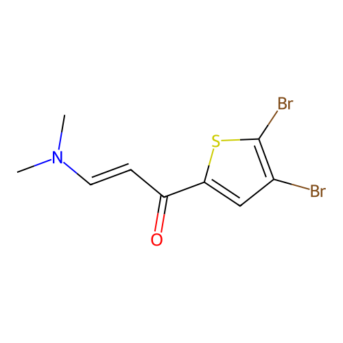 (E)-1-(4,5-dibromo-2-thienyl)-3-(dimethylamino)-2-propen-1-one structure