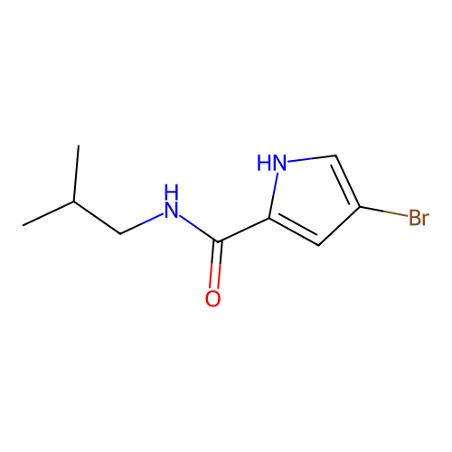 4-Bromo-N-(2-methylpropyl)-1H-pyrrole-2-carboxamide structure