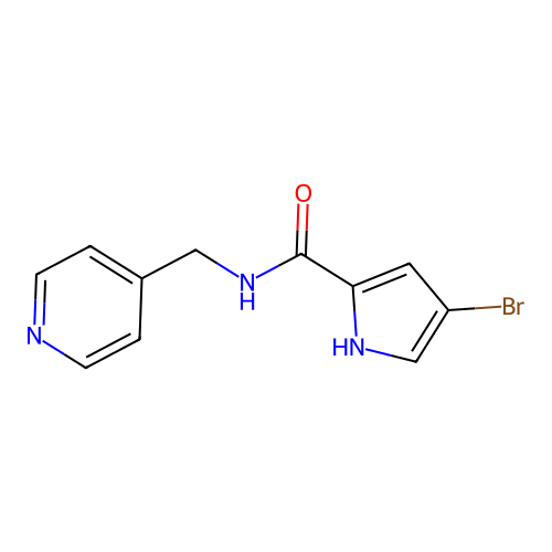 4-bromo-N-(4-pyridinylmethyl)-1H-pyrrole-2-carboxamide structure
