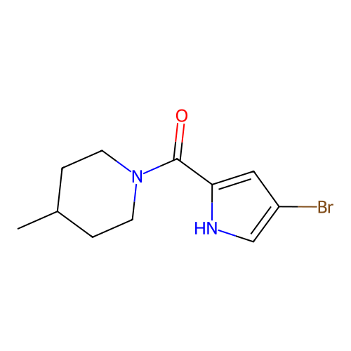 (4-bromo-1H-pyrrol-2-yl)(4-methylpiperidino)methanone structure