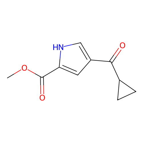 methyl 4-cyclopropanecarbonyl-1H-pyrrole-2-carboxylate structure