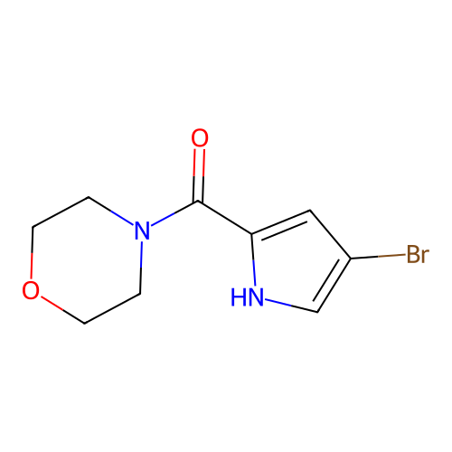 (4-bromo-1H-pyrrol-2-yl)(morpholino)methanone structure