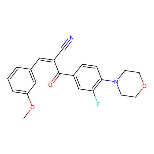(Z)-2-(3-fluoro-4-morpholin-4-ylbenzoyl)-3-(3-methoxyphenyl)prop-2-enenitrile structure