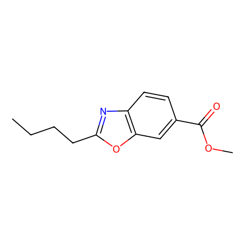 Methyl 2-butyl-1,3-benzoxazole-6-carboxylate structure