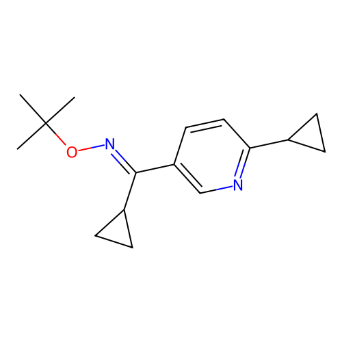 cyclopropyl(6-cyclopropyl-3-pyridinyl)methanone O-(tert-butyl)oxime structure