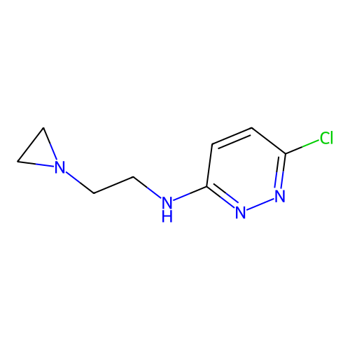 N-[2-(aziridin-1-yl)ethyl]-6-chloropyridazin-3-amine structure