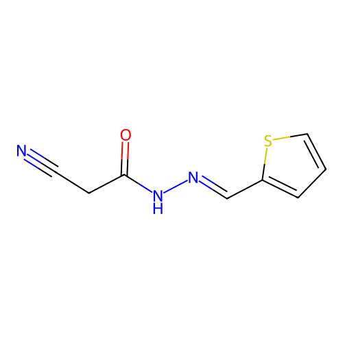 2-Cyanoacetic acid 2-(2-thienylmethylene)hydrazide structure