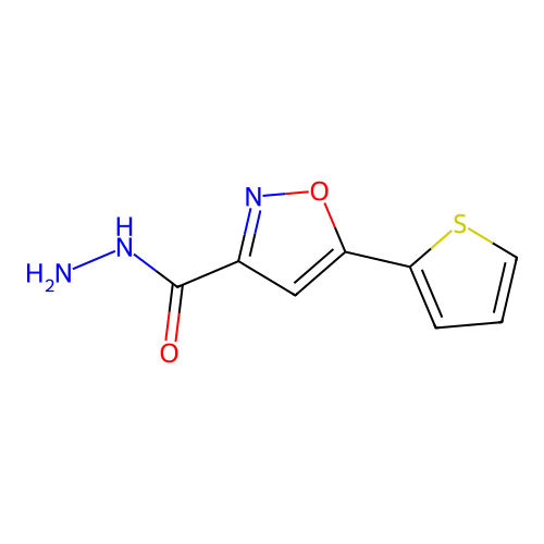 5-(2-Thienyl)-3-isoxazolecarbohydrazide structure
