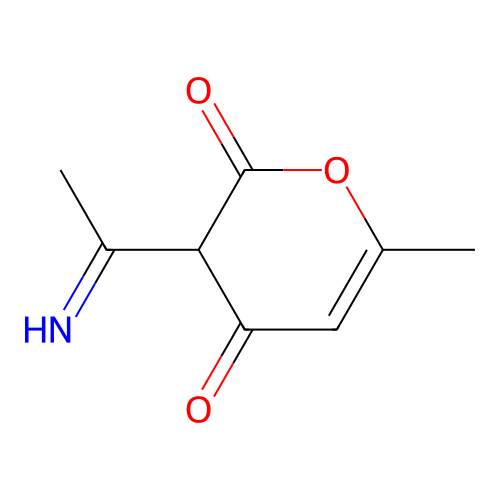 3-Ethanimidoyl-6-methylpyran-2,4-dione structure