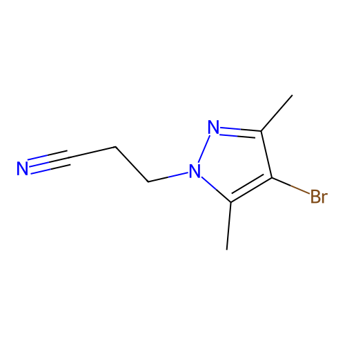 3-(4-bromo-3,5-dimethyl-1H-pyrazol-1-yl)propanenitrile structure
