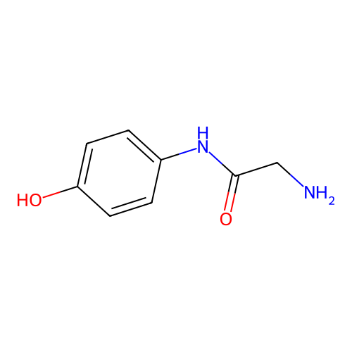 2-氨基-N-(4-羟基苯基)乙酰胺 structure