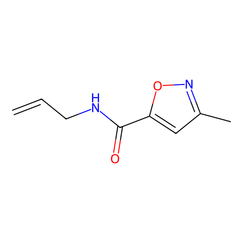 3-methyl-N-prop-2-enyl-1,2-oxazole-5-carboxamide structure