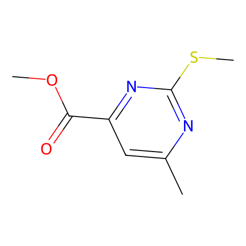 Methyl 6-methyl-2-(methylsulfanyl)pyrimidine-4-carboxylate structure