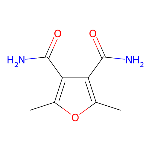 2,5-Dimethylfuran-3,4-dicarboxamide structure