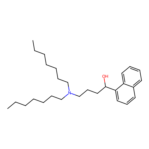 4-(Diheptylamino)-1-naphthalen-1-ylbutan-1-ol structure