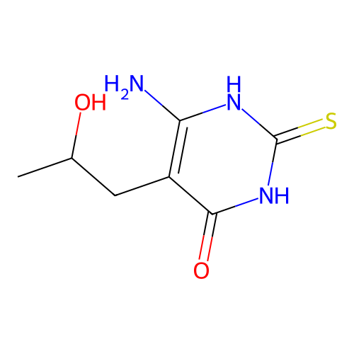 6-amino-5-(2-hydroxypropyl)-2-sulfanylidene-1H-pyrimidin-4-one structure