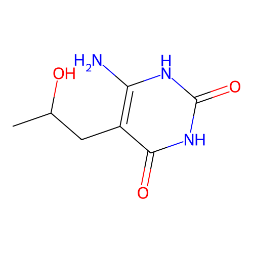 6-amino-5-(2-hydroxypropyl)-1H-pyrimidine-2,4-dione structure