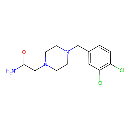 2-[4-[(3,4-Dichlorophenyl)methyl]piperazin-1-yl]acetamide structure