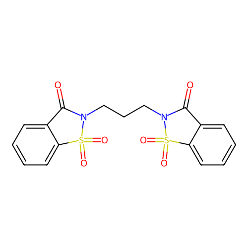 1,1-dioxo-2-[3-(1,1,3-trioxo-1,2-benzothiazol-2-yl)propyl]-1 structure