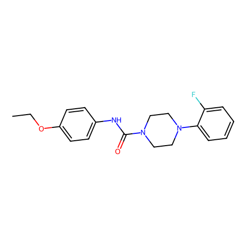 N-(4-ethoxyphenyl)-4-(2-fluorophenyl)piperazine-1-carboxamide structure