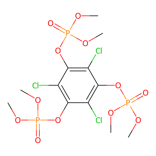Hexamethyl 2,4,6-trichlorobenzene-1,3,5-triyl tris(phosphate) structure