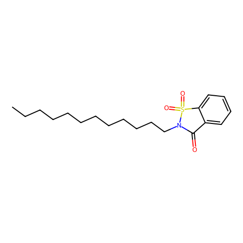 2-Dodecyl-1H-1lambda~6~,2-benzothiazole-1,1,3(2H)-trione structure