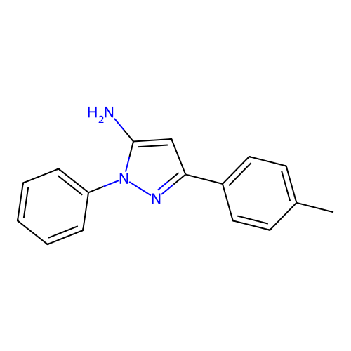 3-(4-Methylphenyl)-1-phenyl-1H-pyrazol-5-amine structure