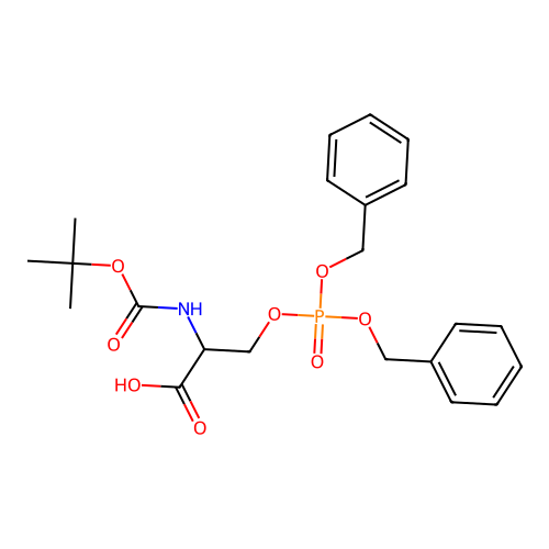 Boc-O-dibenzylphospho-L-serine structure