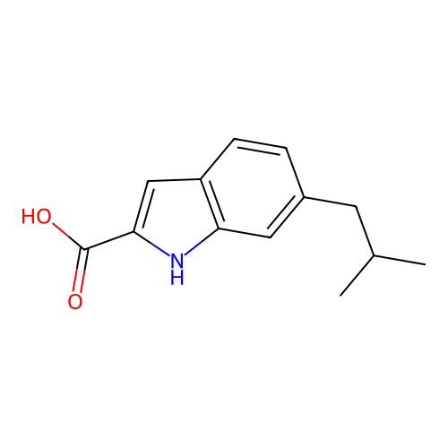 6-Isobutyl-1H-indole-2-carboxylic acid structure