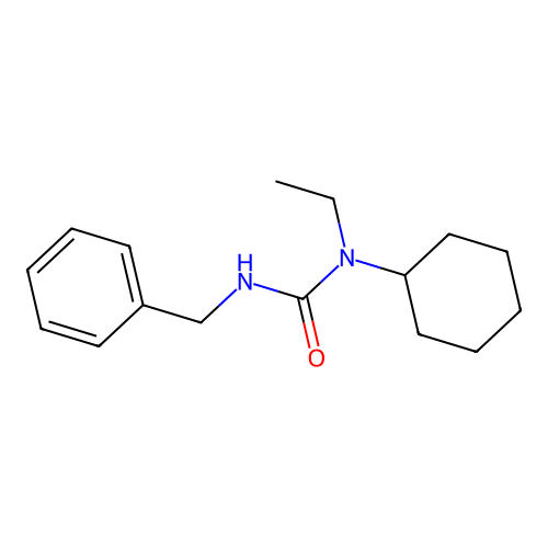 3-Benzyl-1-cyclohexyl-1-ethylurea structure