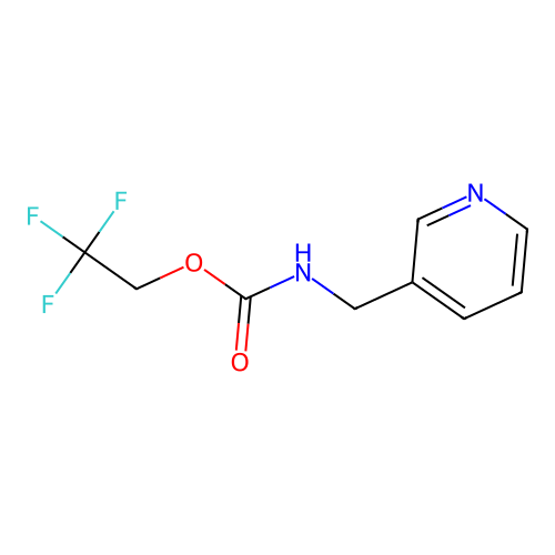 2,2,2-trifluoroethyl N-(pyridin-3-ylmethyl)carbamate structure