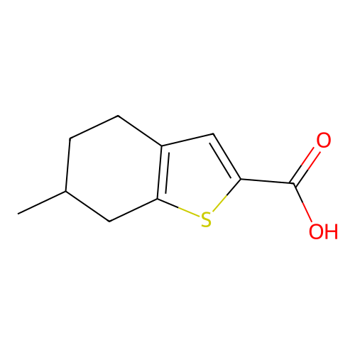 6-Methyl-4,5,6,7-tetrahydrobenzo[b]thiophene-2-carboxylic acid structure
