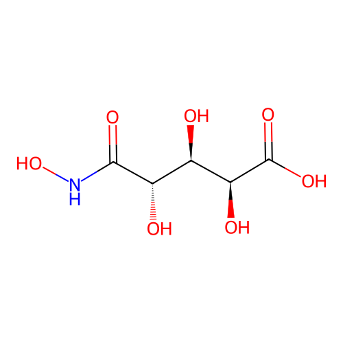 5-Deoxy-5-(hydroxyamino)-5-oxo-D-arabinonic acid structure