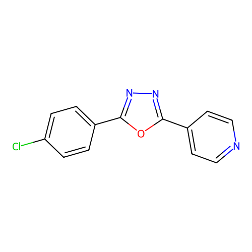 Pyridine, 4-[5-(4-chlorophenyl)-1,3,4-oxadiazol-2-yl]- structure