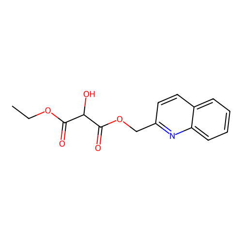1-Ethyl-3-quinolin-2-ylmethyl-2-hydroxy malonate structure