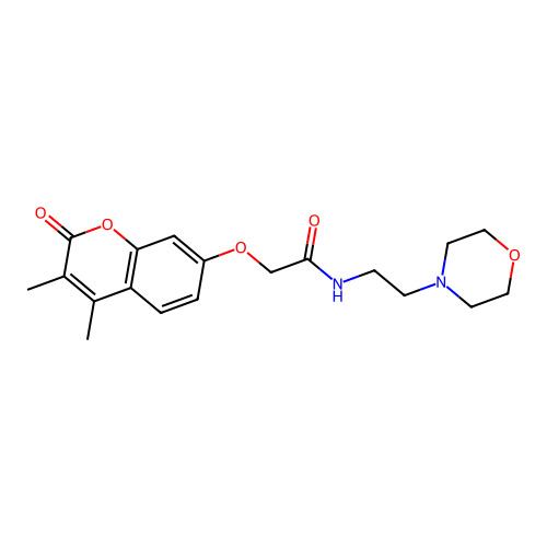 2-[(3,4-dimethyl-2-oxo-2H-chromen-7-yl)oxy]-N-[2-(morpholin-4-yl)ethyl]acetamide structure