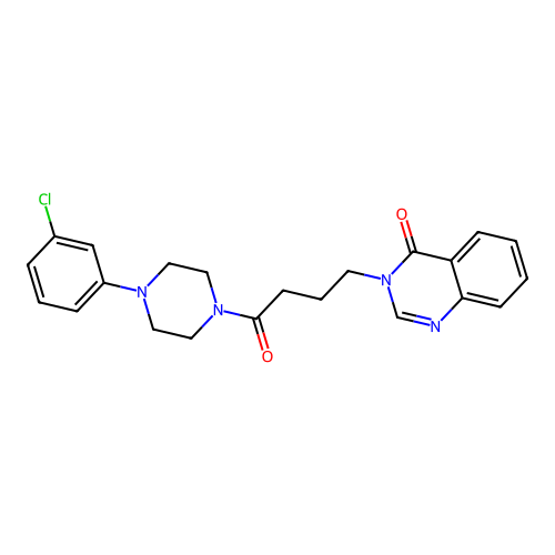 3-(4-(4-(3-chlorophenyl)piperazin-1-yl)-4-oxobutyl)quinazolin-4(3H)-one structure