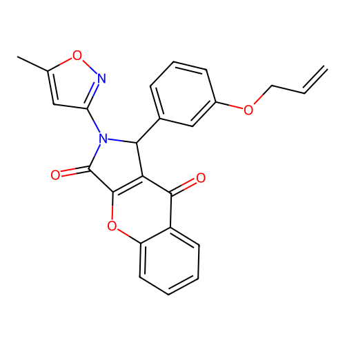 1-(3-(allyloxy)phenyl)-2-(5-methylisoxazol-3-yl)-1,2-dihydrochromeno[2,3-c]pyrrole-3,9-dione structure