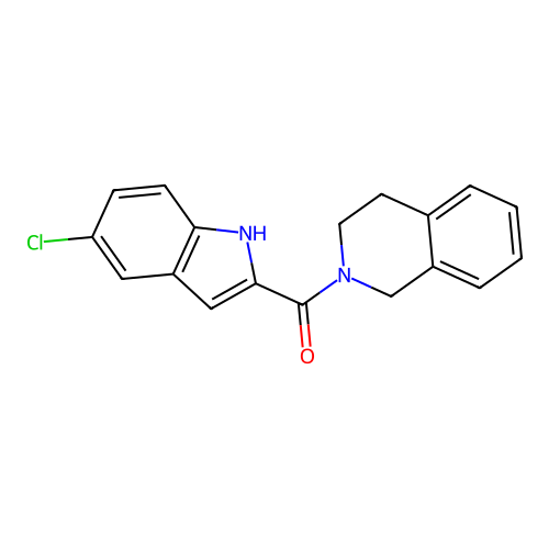 (5-chloro-1H-indol-2-yl)(3,4-dihydroisoquinolin-2(1H)-yl)methanone structure