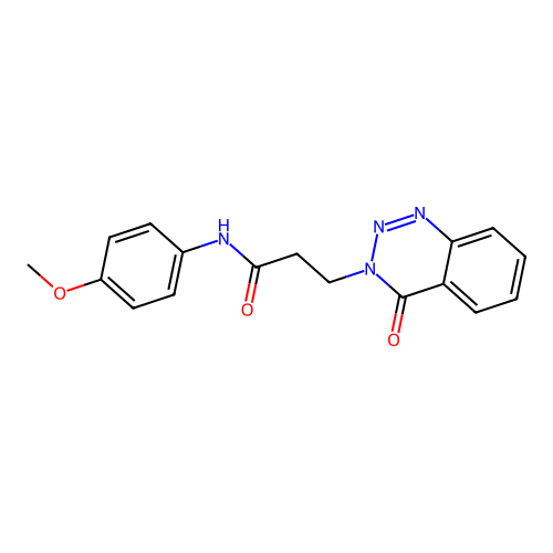 N-(4-methoxyphenyl)-3-(4-oxo-1,2,3-benzotriazin-3(4H)-yl)propanamide structure
