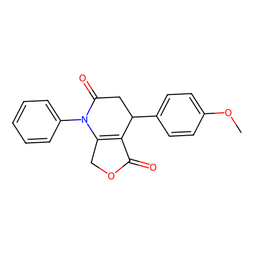 4-(4-methoxyphenyl)-1-phenyl-4,7-dihydrofuro[3,4-b]pyridine-2,5(1H,3H)-dione structure