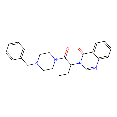 3-{1-[(4-benzylpiperazino)carbonyl]propyl}-4(3H)-quinazolinone structure