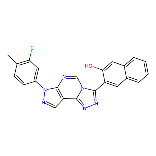 C23H15ClN6O structure