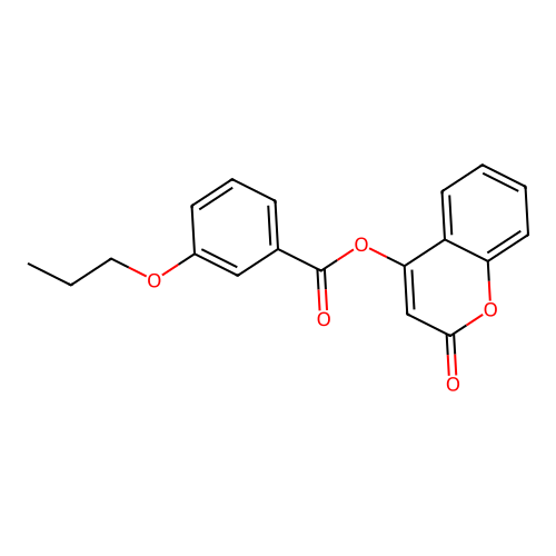2-oxo-2H-chromen-4-yl 3-propoxybenzoate structure